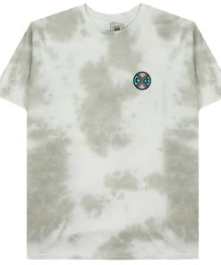 New Arrivals Cross Colours Circle Logo T Shirt - Grey Tie Dye