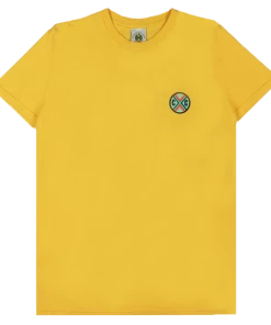 Cross Colours Circle Logo T Shirt - Yellow