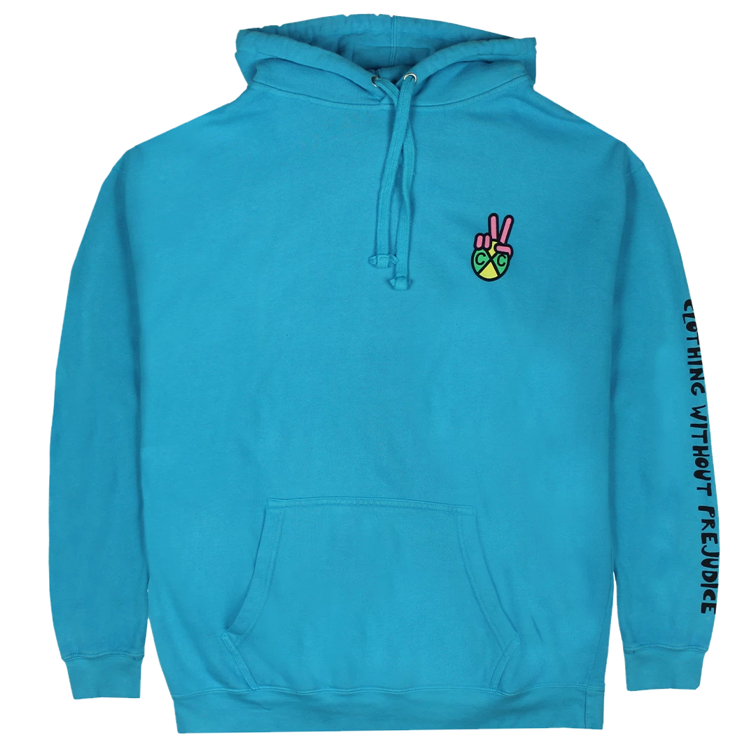 New Arrivals Cross Colours Love Your Life Hoodie - Blue 3 New Arrivals Cross Colours Love Your Life Hoodie - Blue