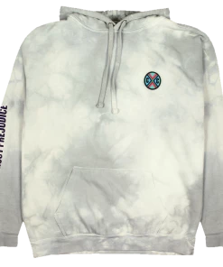 Cross Colours Circle Logo Hoodie - Grey Tie Dye New Arrivals