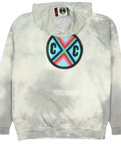 Cross Colours Circle Logo Hoodie - Grey Tie Dye New Arrivals
