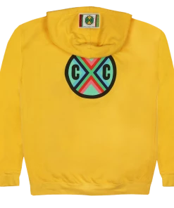 Cross Colours Circle Logo Hoodie - Yellow New Arrivals