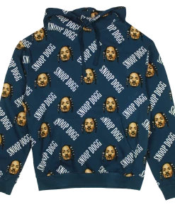 New Arrivals Cross Colours Snoop Dogg All Over Hoodie - Vintage Navy