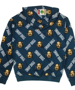 New Arrivals Cross Colours Snoop Dogg All Over Hoodie - Vintage Navy