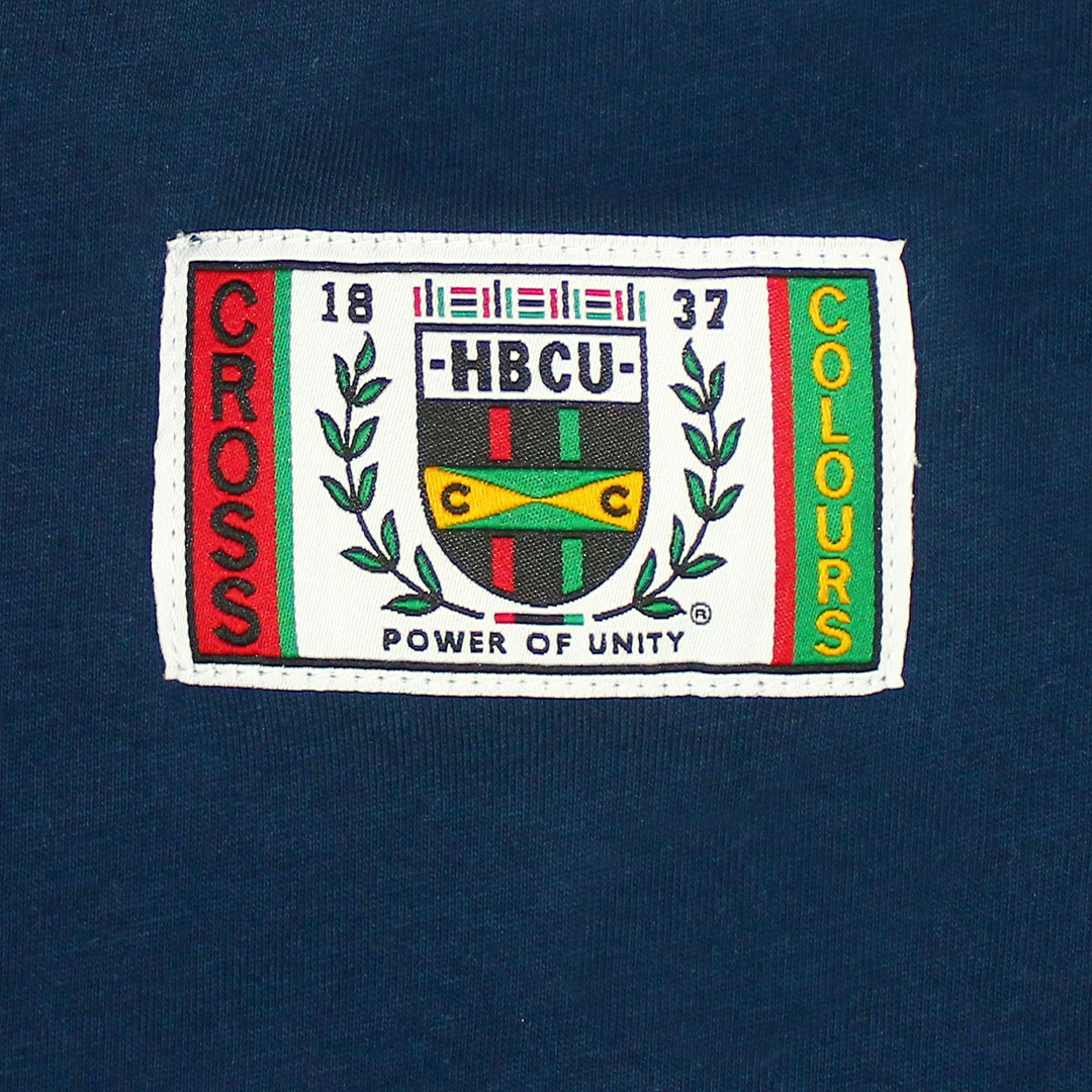 Cross Colours X HBCU Patches T-Shirt - Navy New Arrivals 5 Cross Colours X HBCU Patches T-Shirt - Navy New Arrivals
