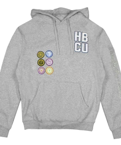 Cross Colours X HBCU Patches Hoodie - Heather Grey New Arrivals