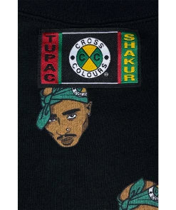 New Arrivals Cross Colours Tupac Allover Crewneck - Black