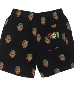 Cross Colours New Arrivals Tupac Allover Short - Black
