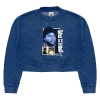 New Arrivals Cross Colours Boyz N The Hood Guidance Crop Sweatshirt - Blue Mineral