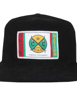 New Arrivals Cross Colours X Skate Nation Label OG Hat - Black