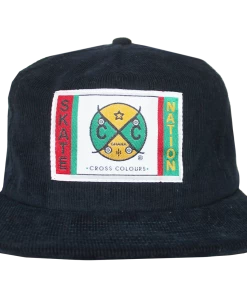 Cross Colours X Skate Nation Label OG Hat - Navy New Arrivals