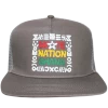 Cross Colours X Skate Nation Tribal Print Trucker Hat - Grey New Arrivals