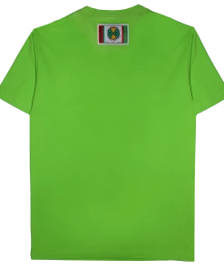 New Arrivals Cross Colours Embroidered Circle Logo T Shirt - Lime Green