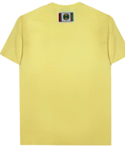 Cross Colours Embroidered Circle Logo T Shirt - Yellow