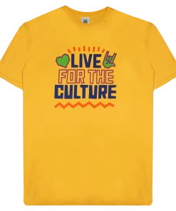 Cross Colours Live For The Culture T Shirt - Yellow