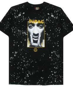 Cross Colours Tupac Hush T Shirt - Mineral Black Splatter