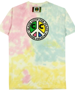 Cross Colours Black Lives For Peace T Shirt - Tie Dye