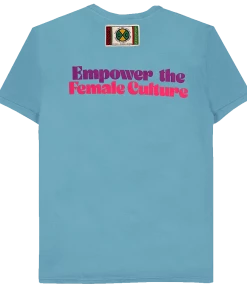 New Arrivals Cross Colours Empower The Female Culture T Shirt - Blue