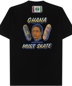 New Arrivals Cross Colours Ghana Skate Guy T Shirt - Black