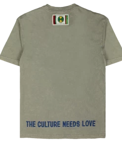 Cross Colours Peace Hand Logo T Shirt - Mineral Grey New Arrivals