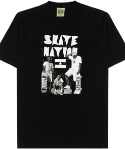 Cross Colours X Skate Nation Youth Group T Shirt - Black