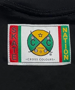 Cross Colours X Skate Nation Youth Group T Shirt - Black