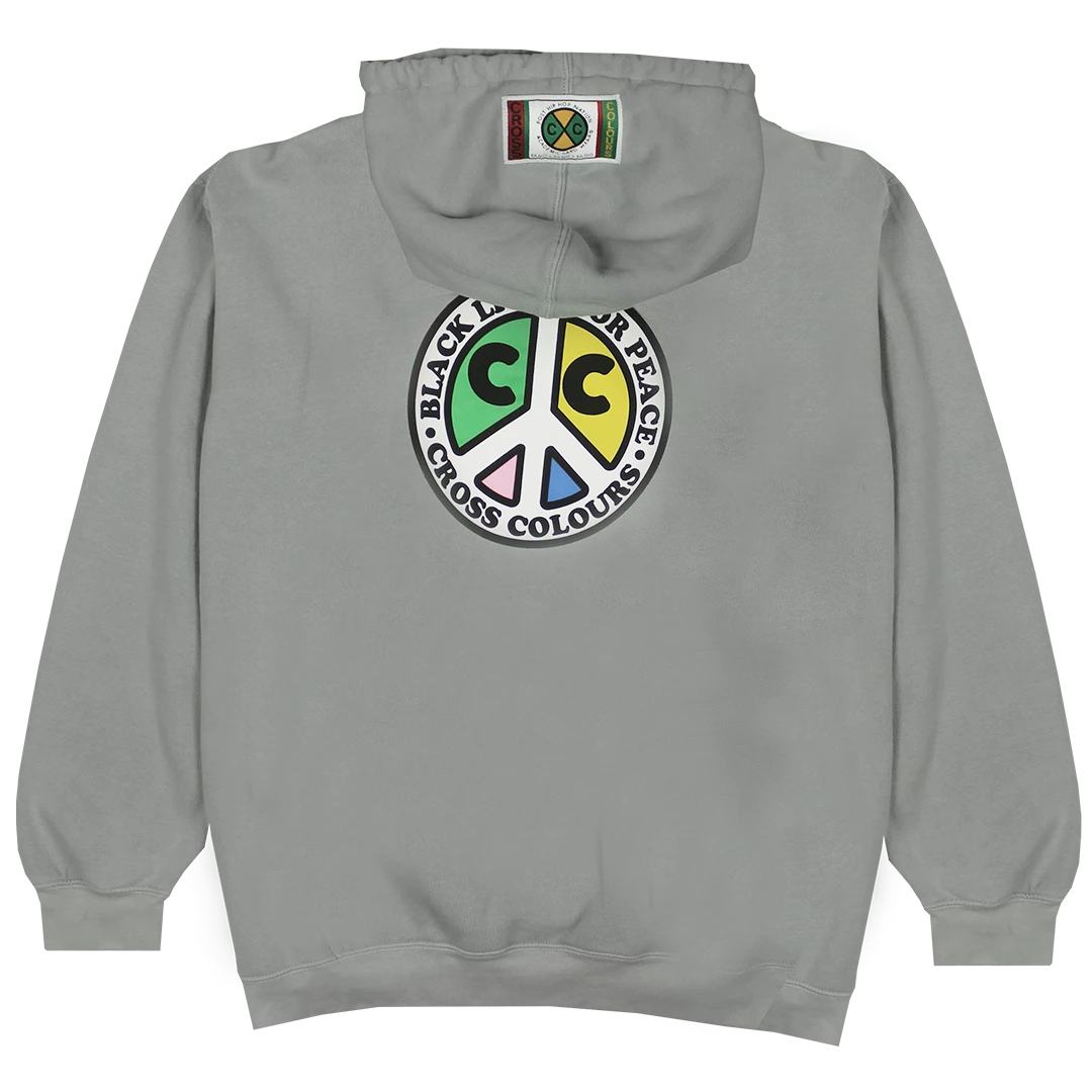 Cross Colours Black Lives For Peace Hoodie - Grey New Arrivals 4 Cross Colours Black Lives For Peace Hoodie - Grey New Arrivals