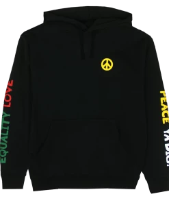 Cross Colours Equality Love Peace Hoodie - Black