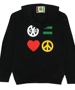 Cross Colours Equality Love Peace Hoodie - Black