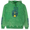 Cross Colours Peace Hand Logo Hoodie - Green Mineral