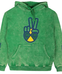 Cross Colours Peace Hand Logo Hoodie - Green Mineral