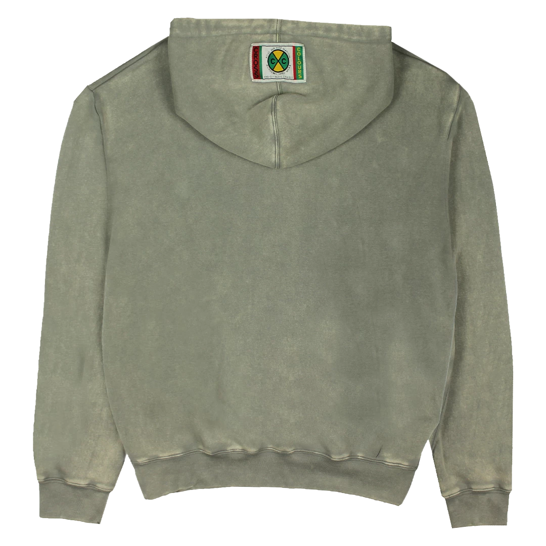 Cross Colours Peace Hand Logo Hoodie - Mineral Grey 4 Cross Colours Peace Hand Logo Hoodie - Mineral Grey