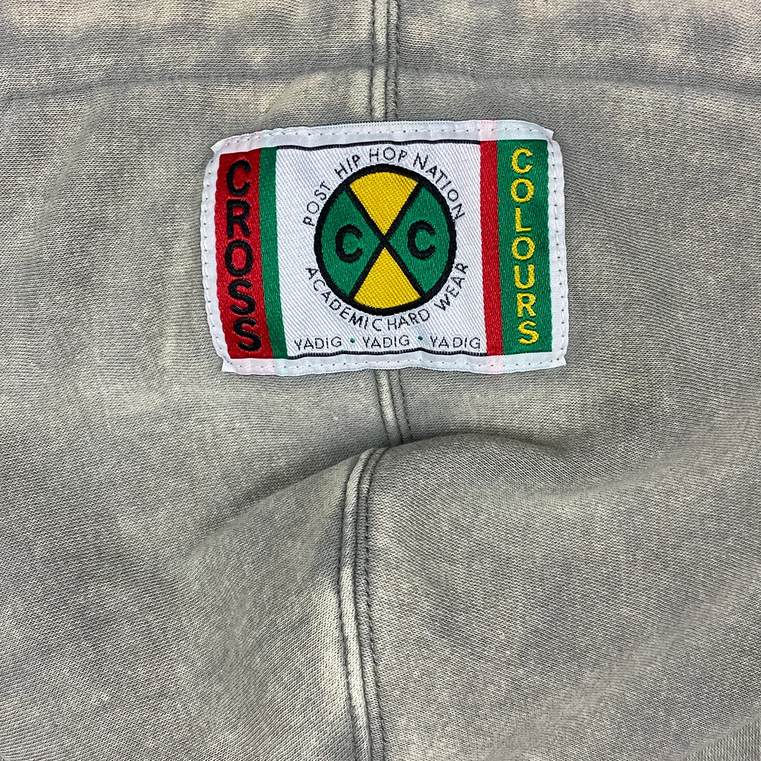 Cross Colours Peace Hand Logo Hoodie - Mineral Grey 5 Cross Colours Peace Hand Logo Hoodie - Mineral Grey