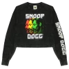 Cross Colours Snoop Dogg Transparent Crop LS T Shirt - Mineral Black