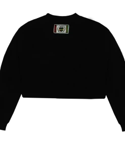 New Arrivals Cross Colours X HBCU Power In Unity Crop Sweatshirt - Black