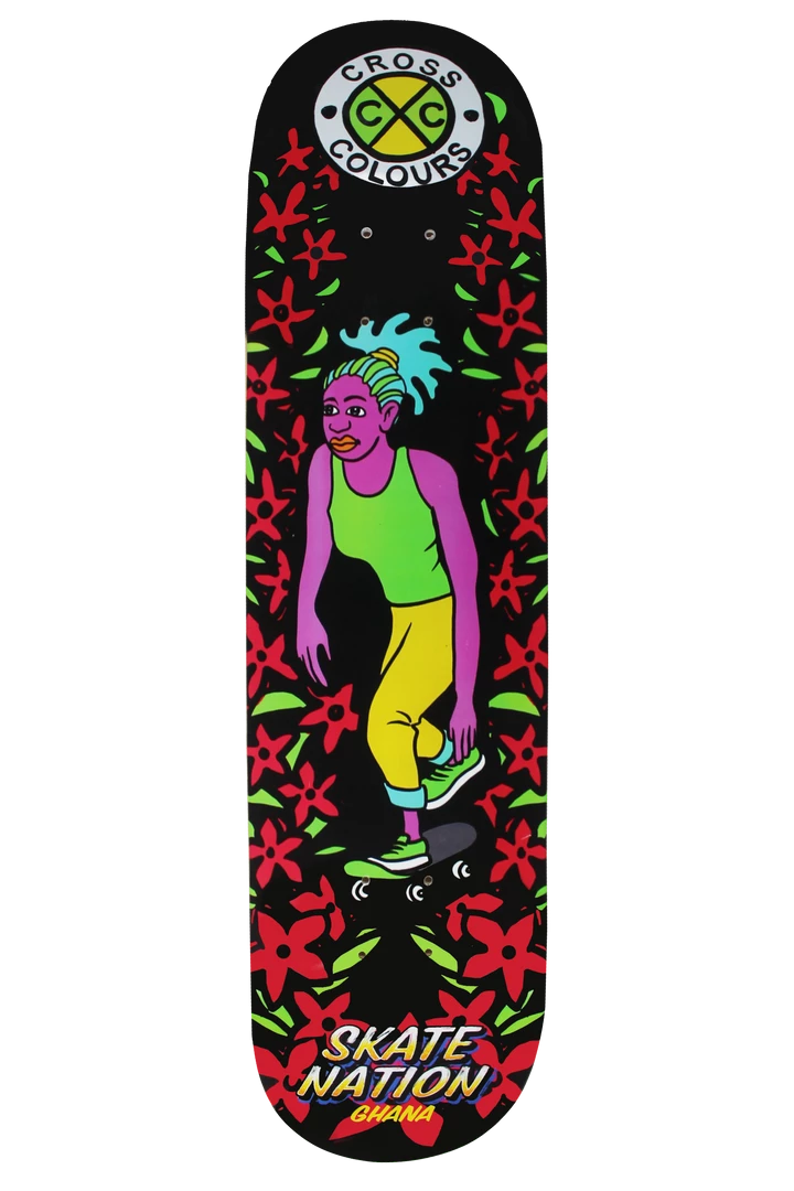 New Arrivals Cross Colours X Skate Nation Girl Skateboard Deck 3 New Arrivals Cross Colours X Skate Nation Girl Skateboard Deck