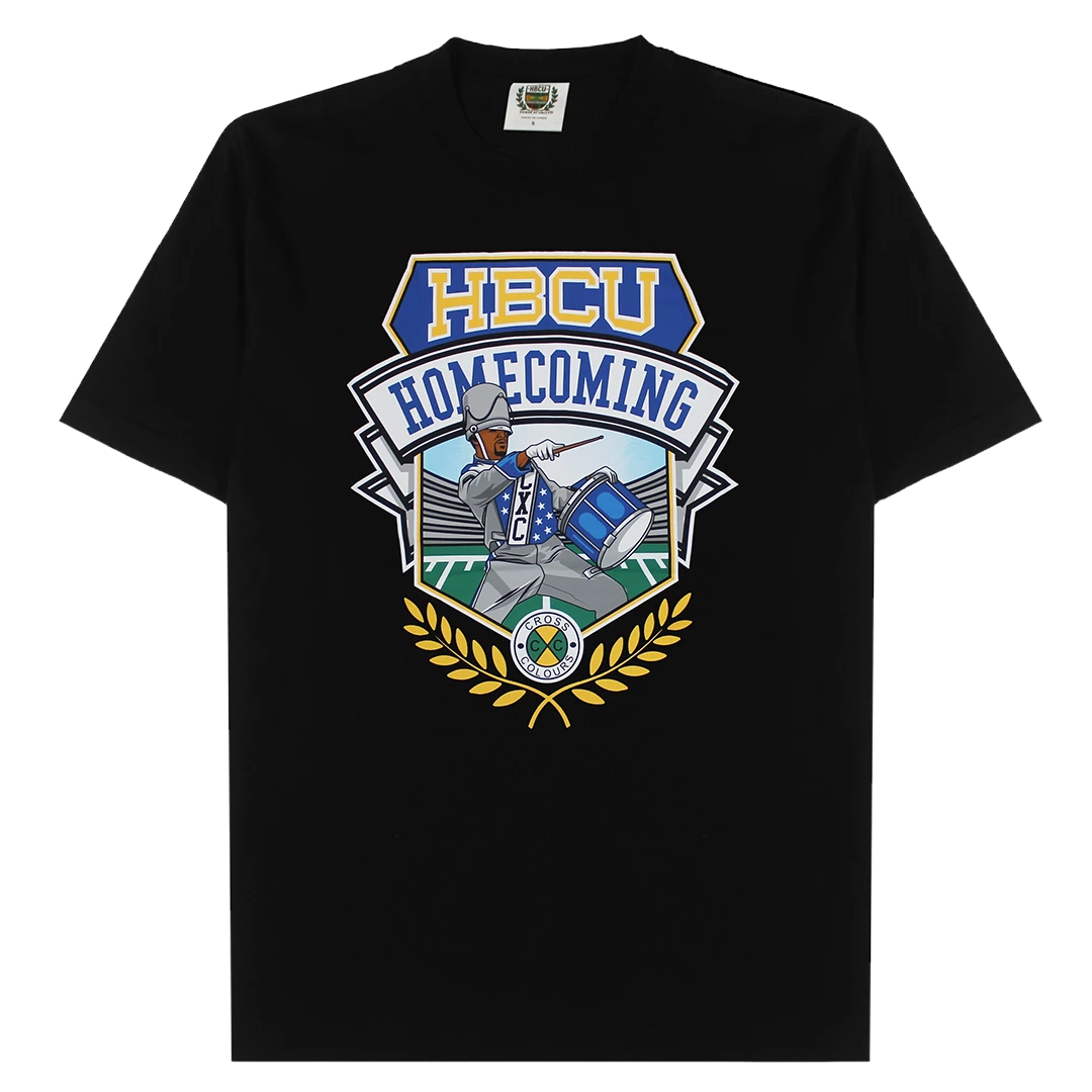 New Arrivals Cross Colours X HBCU Drum Major T-Shirt - BLK 3 New Arrivals Cross Colours X HBCU Drum Major T-Shirt - BLK