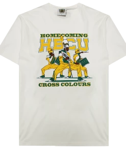 New Arrivals Cross Colours X HBCU Trio T-Shirt - Off White