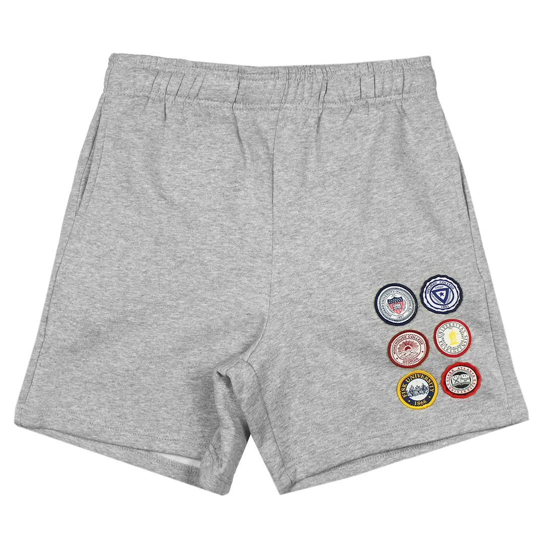 New Arrivals Cross Colours X HBCU Patches Short - Heather Grey 3 New Arrivals Cross Colours X HBCU Patches Short - Heather Grey