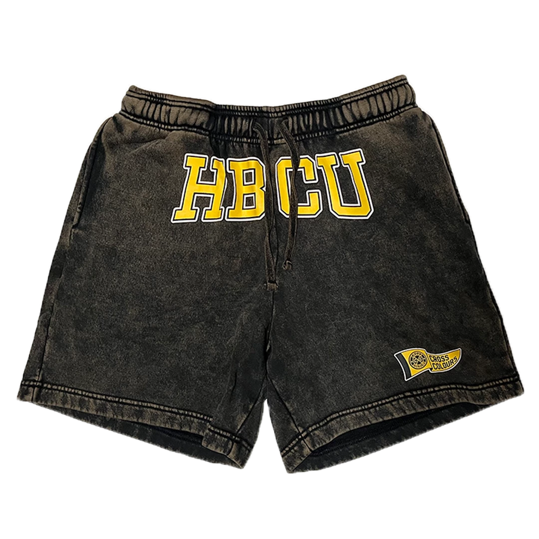 Cross Colours X HBCU Pennant Short - Black Mineral 3 Cross Colours X HBCU Pennant Short - Black Mineral