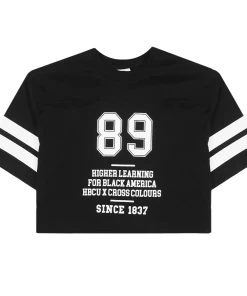 Cross Colours X HBCU Higher Learning Crop T-Shirt - Black