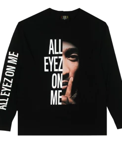 Cross Colours X Tupac All Eyez On Me LS T Shirt - Black