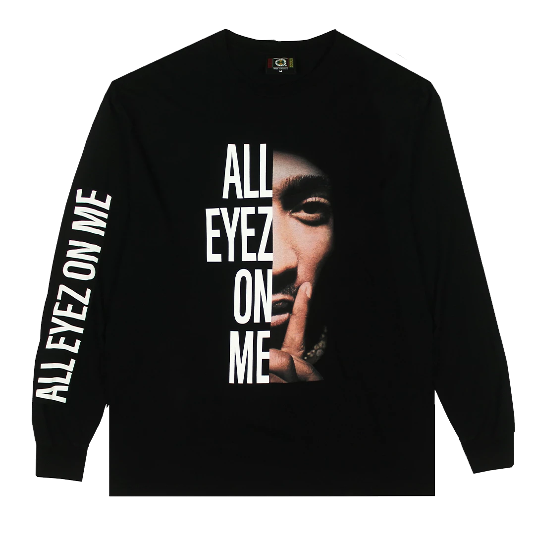 Cross Colours X Tupac All Eyez On Me LS T Shirt - Black 3 Cross Colours X Tupac All Eyez On Me LS T Shirt - Black