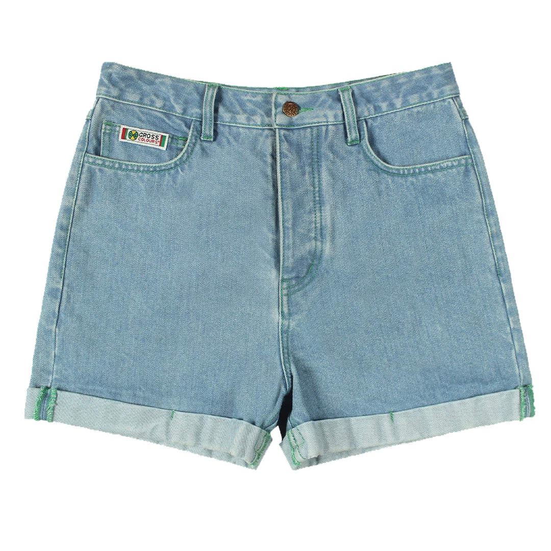 New Arrivals Cross Colours Cuffed Denim Short - Vintage Indigo 3 New Arrivals Cross Colours Cuffed Denim Short - Vintage Indigo