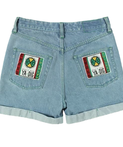 New Arrivals Cross Colours Cuffed Denim Short - Vintage Indigo