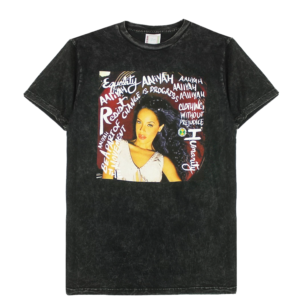 New Arrivals Cross Colours Aaliyah Message Art T Shirt - Black 3 New Arrivals Cross Colours Aaliyah Message Art T Shirt - Black