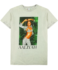 Cross Colours Aaliyah Strike A Pose T Shirt - White Mineral