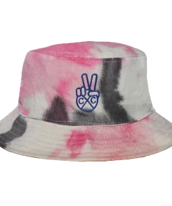 Cross Colours Be Part Of The Movement Bucket Hat - Tie Dye (Pink/Grey) New Arrivals