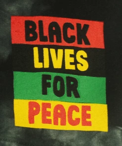 New Arrivals Cross Colours Black Lives For Peace Short - Blk/Grey Tie Dye
