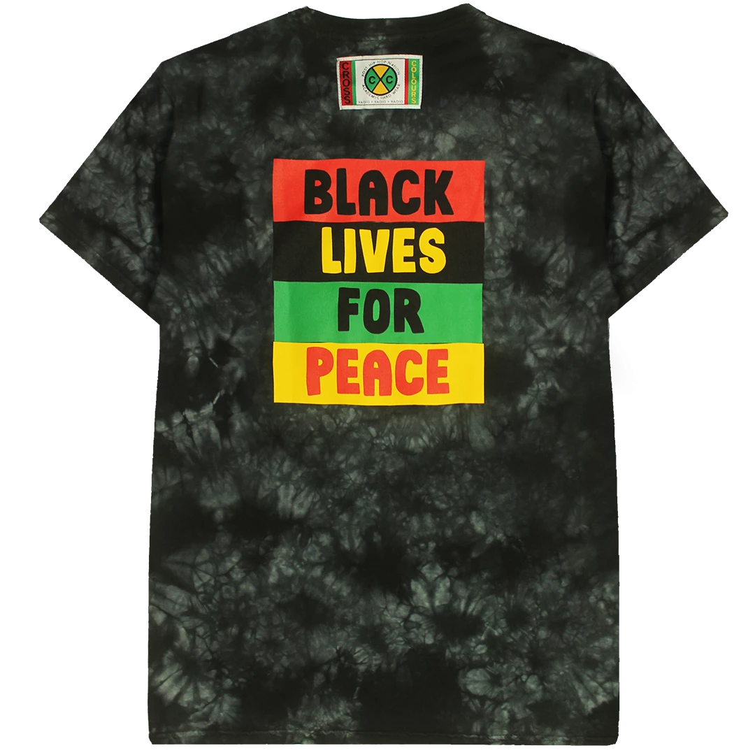 New Arrivals Cross Colours Black Lives For Peace T Shirt - Blk/Gry Tie Dye 4 New Arrivals Cross Colours Black Lives For Peace T Shirt - Blk/Gry Tie Dye